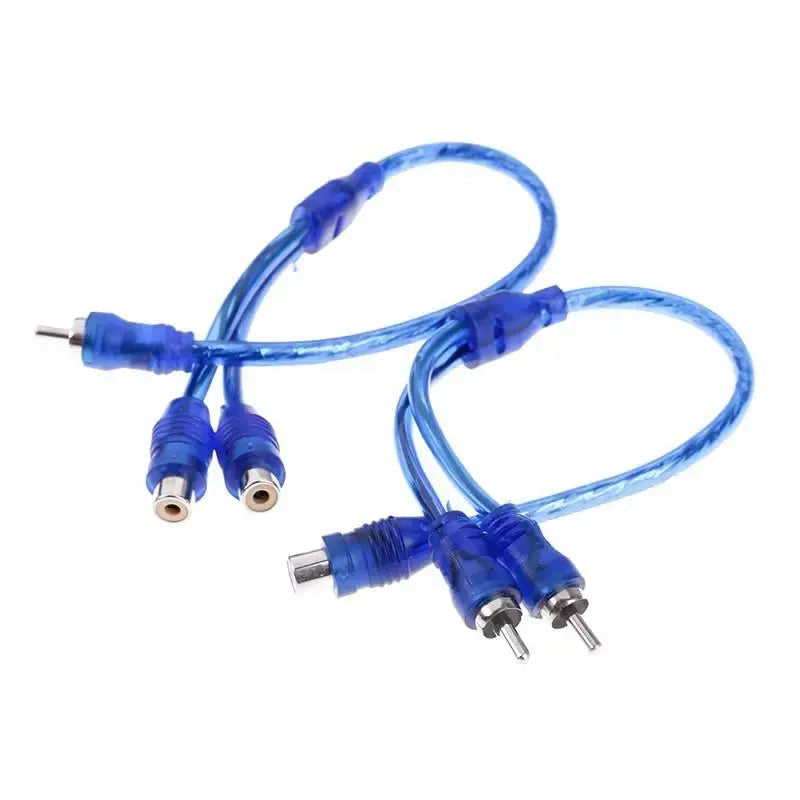 2 Female/ 1 Female RCA 2 Male Adapter Cable Wire Splitter Tuck's Performance