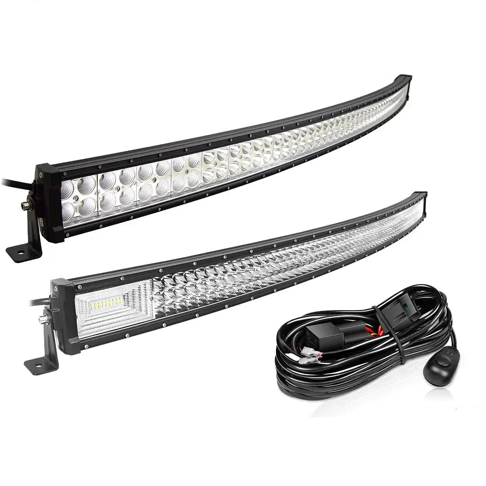 22 32 42 50 52'' Inch Curved Led Light Bar 3D 7D 12V 24V Tuck's Performance