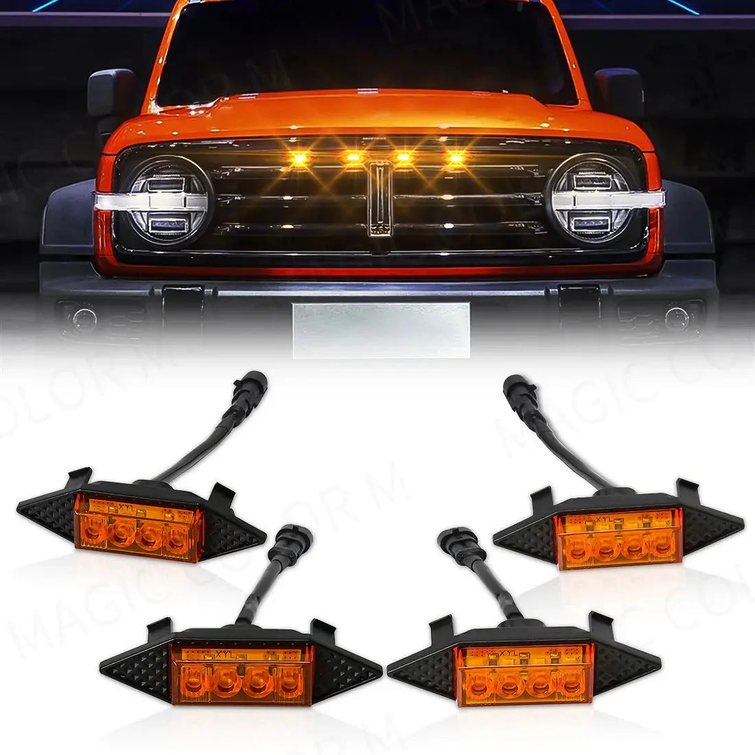 4Pcs Grill Car LED Light For GWM Tank 300 Tuck's Performance