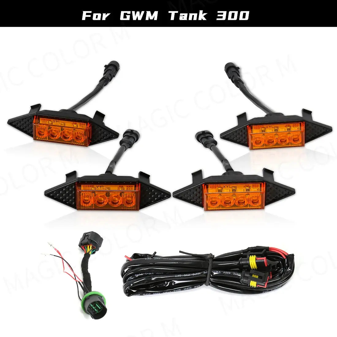 4Pcs Grill Car LED Light For GWM Tank 300 Tuck's Performance