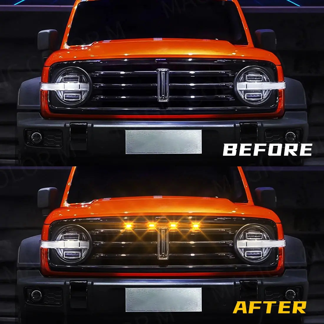 4Pcs Grill Car LED Light For GWM Tank 300 Tuck's Performance