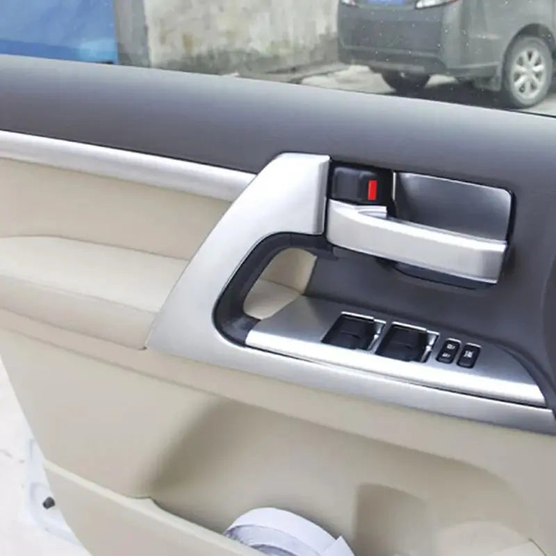 Chrome Matt Car Door Armrest Stripe Cover Trim 4pcs for Toyota Land Cruiser 200 Series Tuck's Performance