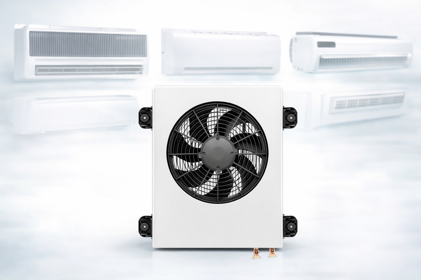 D1800 Vertical or horazontal Mount 12V/24V Electric Air Conditioner - Complete Split System - 4 Head Unit Options Tucks Cool