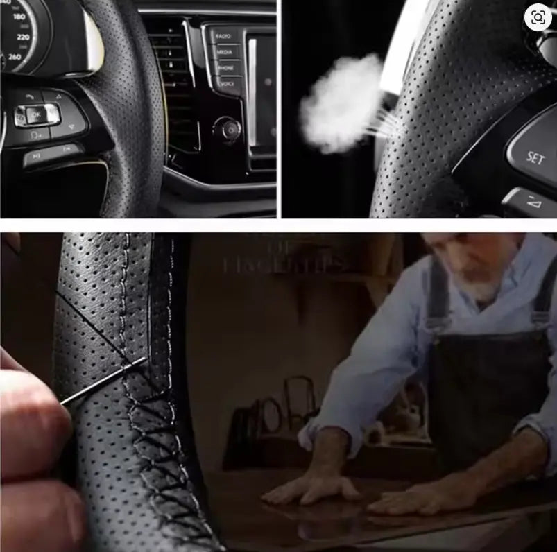 DIY Black Faux Leather Steering Wheel Cover – Toyota Land Cruiser 200, 70 Series, Tundra, Sequoia, Hiace (2007–2018) Tuck's Performance