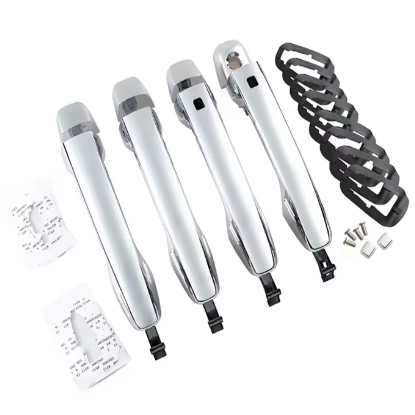 Chrome Door Handle Set for Toyota Hilux N80 2015–2024 with Keyhole & Smart Key Sensor