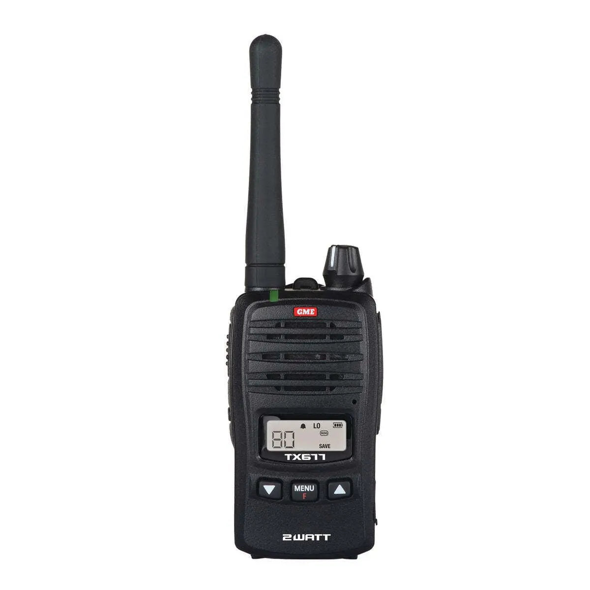 GME TX677 Handheld UHF Radio – 2 Watt, USB Rechargeable, Compact Design | 2-Year Warranty Tuck's Performance