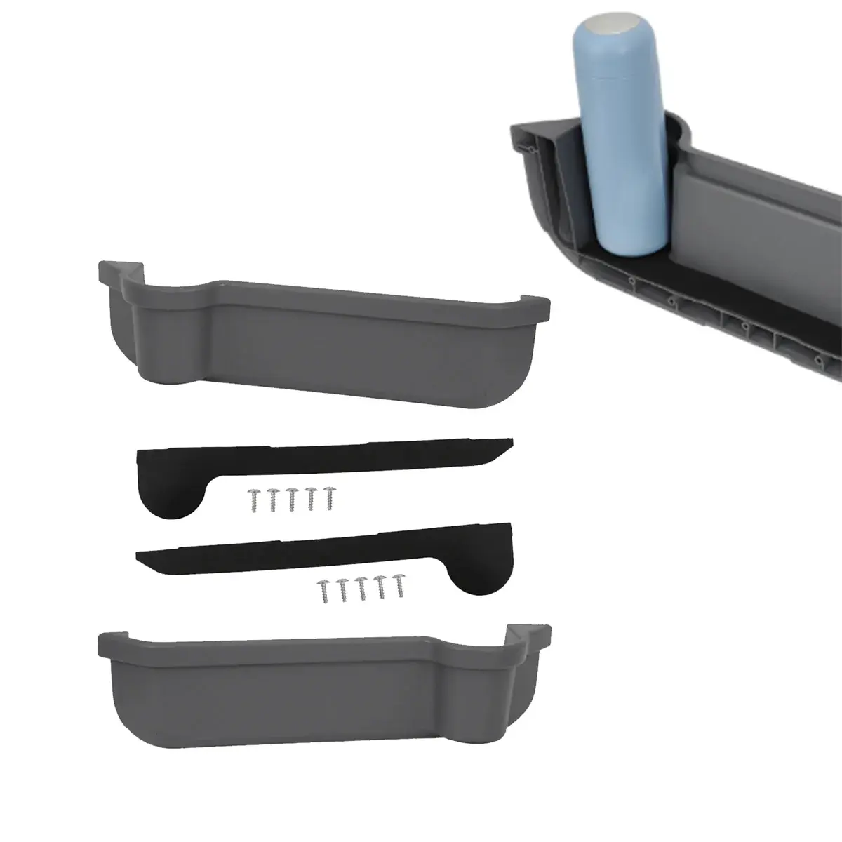 Gray Door Pockets Storage Box Cup Holder for Toyota Land Cruiser 70 Seires LC70 LC71 LC75 LC76 LC77 LC78 LC79 FJ79 Tuck's Performance