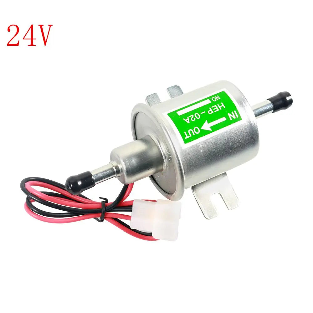 12V/24V Universal Electric Fuel Pump Low Pressure Bolt Fixing Wire Diesel Petrol HEP-02A For Car Carburetor Motorcycle ATV Tuck's Performance