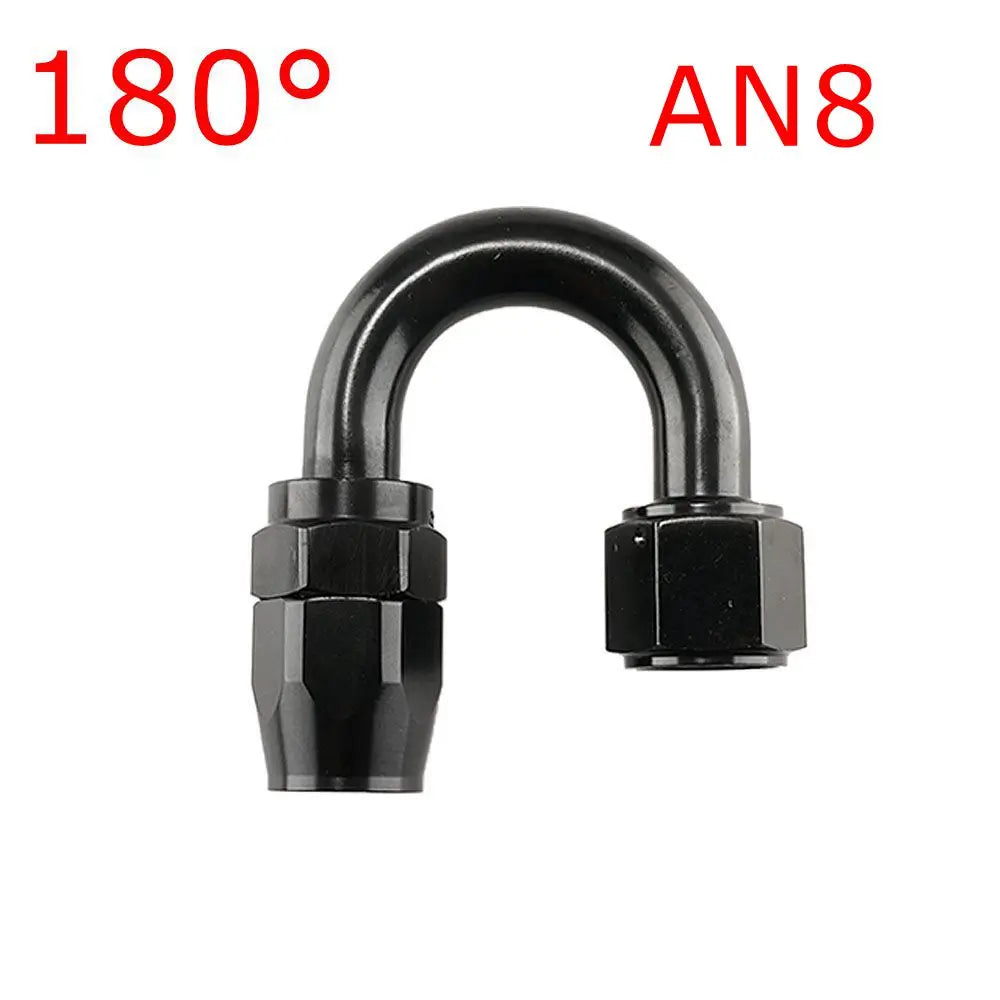 AN Swivel Hose End Fitting, Black | AN4 to AN12 | Straight, 45, 90 & 180 Degree Tucks Performance