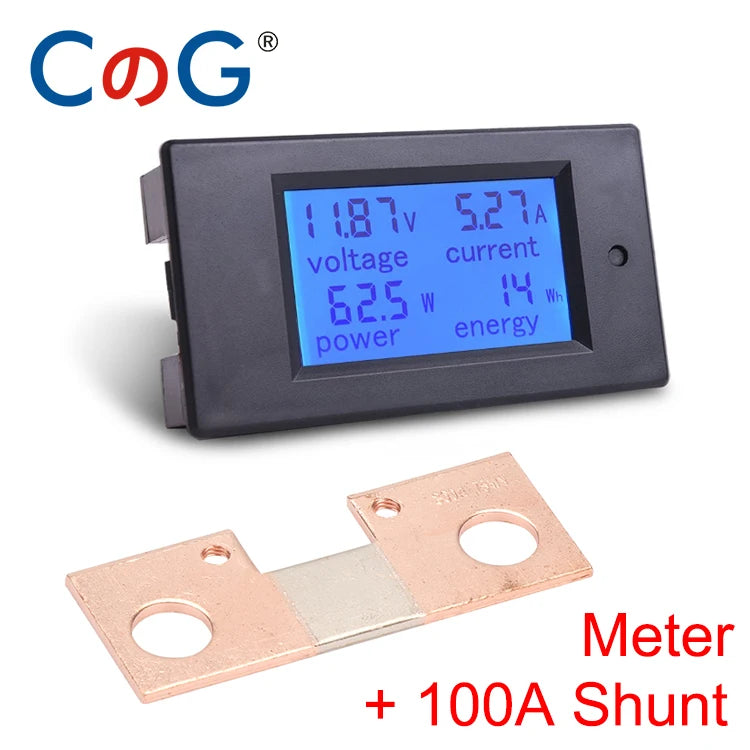 CG 20A/50A/100A DC Multifunction Battery Monitor Meter with Shunt LCD Display Digital Meter Voltmeter Ammeter for Cars,RV Tuck's Performance