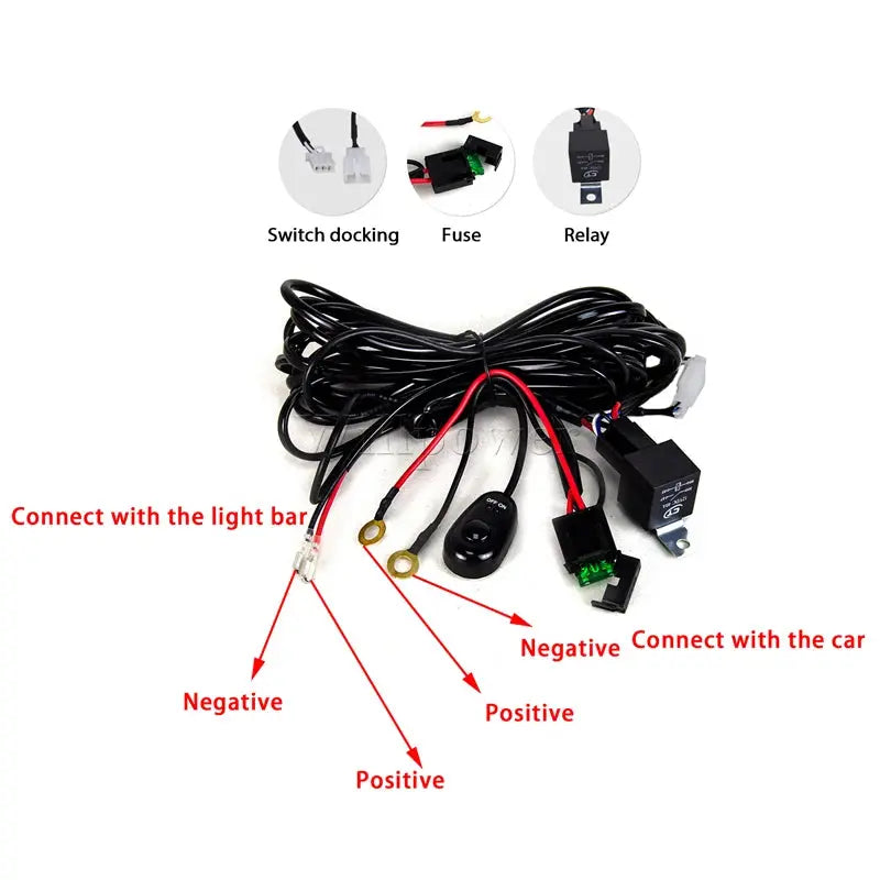 Light Bar Wiring Harness Relay Kit Tuck's Performance
