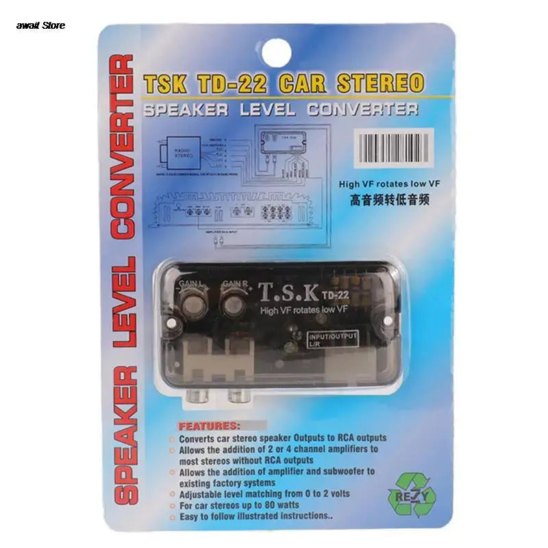 RCA Stereo High To Low Adjustable Frequency Speaker Level Converter Adapter Tuck's Performance