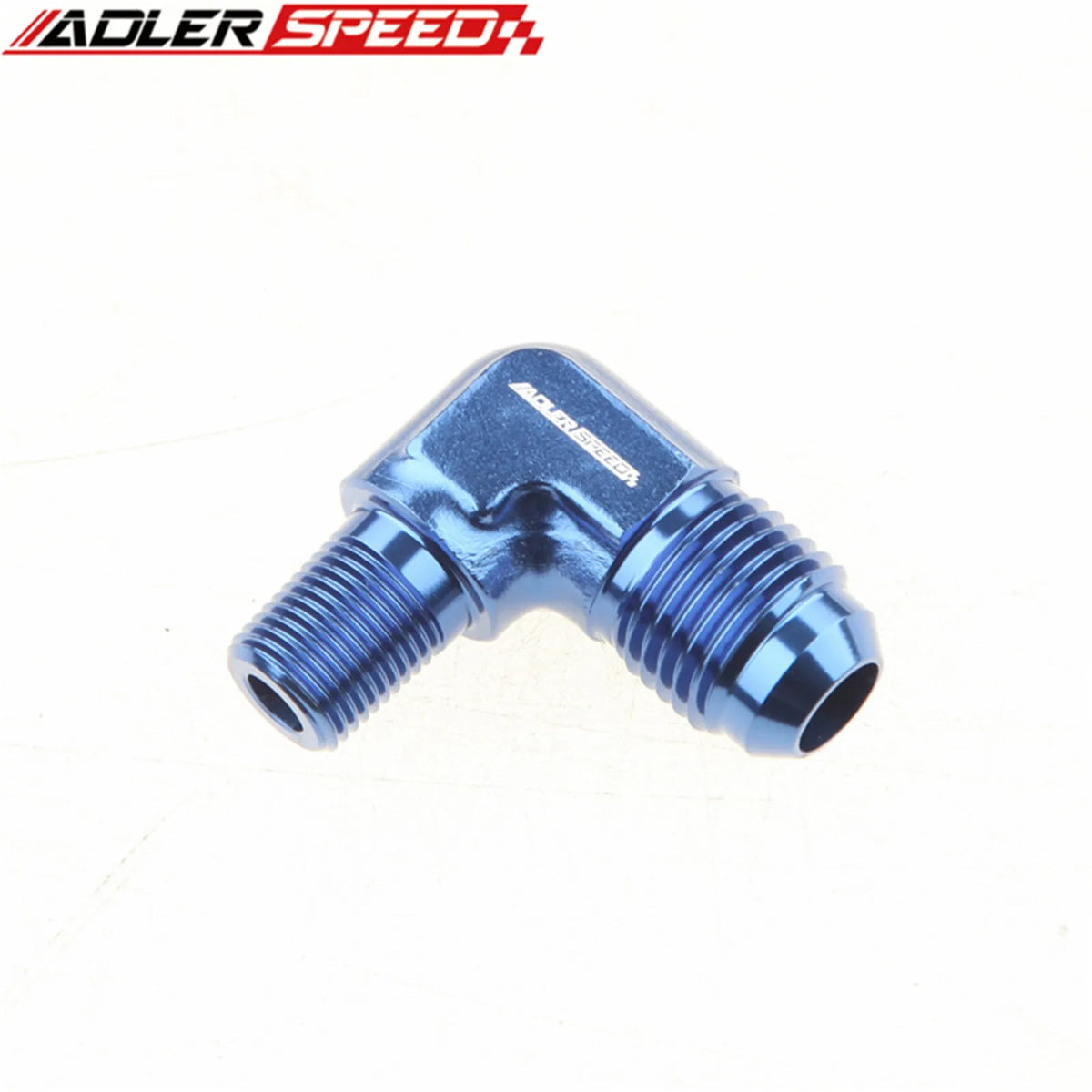 45 Degree / 90 Degree 4AN AN4 AN-4 Male To 1/8" NPT Aluminum Fuel Oil Fitting Adapter Blue/Black Tuck's Performance