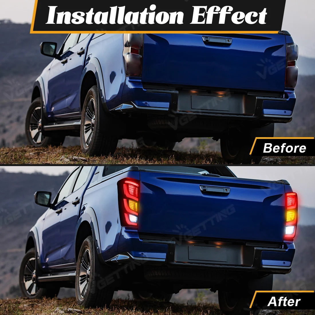 LED Taillights Assembly For Isuzu D-MAX 2012-2019 Rear Brake Lamps Flowing Taillight Reversing Tail Lamp Car Accessories Tuck's Performance