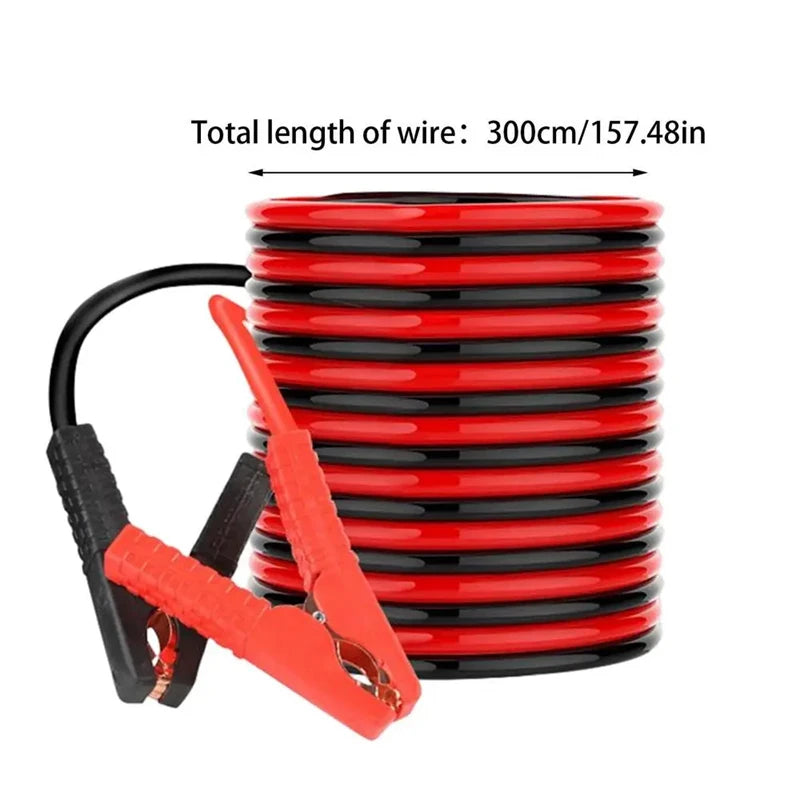 12V / 24V Universal Battery Jump Leads – Copper Booster Cables with Alligator Clips Tuck's Performance