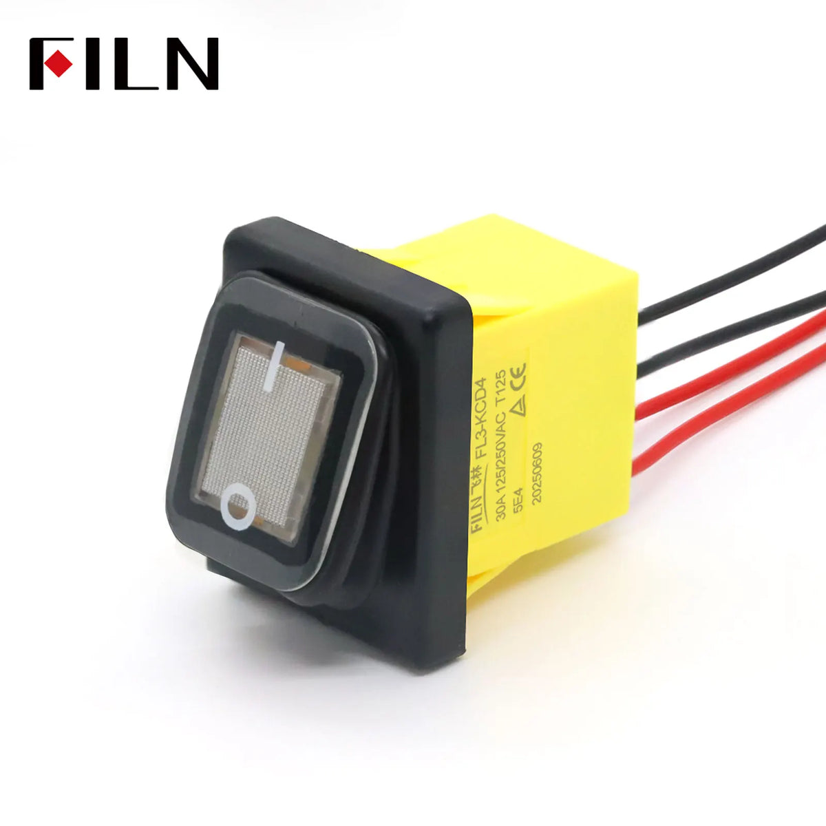 30A 12V 24V 220V LED Rocker Switch With Wires ON OFF Heavy Duty 4 Pin DPST IP67 Sealed Waterproof Auto Boat Marine Toggle 30x22 Tuck's Performance
