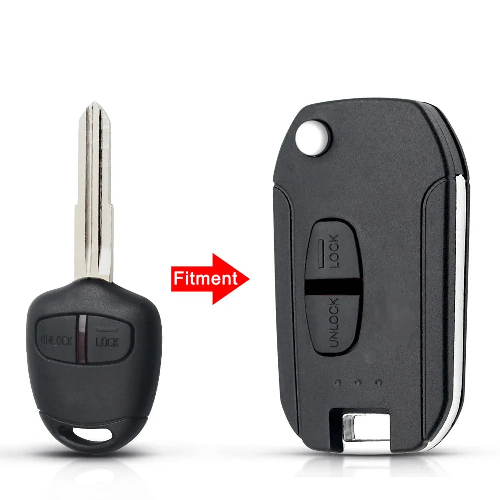 KEYYOU For Mitsubishi Pajero Sport Outlander Grandis ASX MIT11/MIT8 Blade 2/3 Buttons Remote Car Key Shell Tuck's Performance