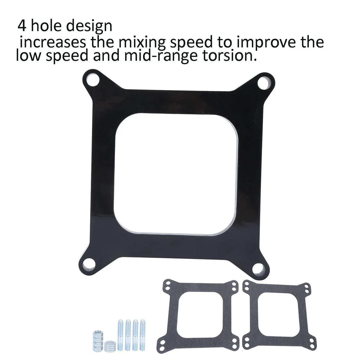 1/2 inch Phenolic Carburetor Spacer Open Center Style Replacement For Holley 4150/4160 Square Bore Carb Tuck's Performance