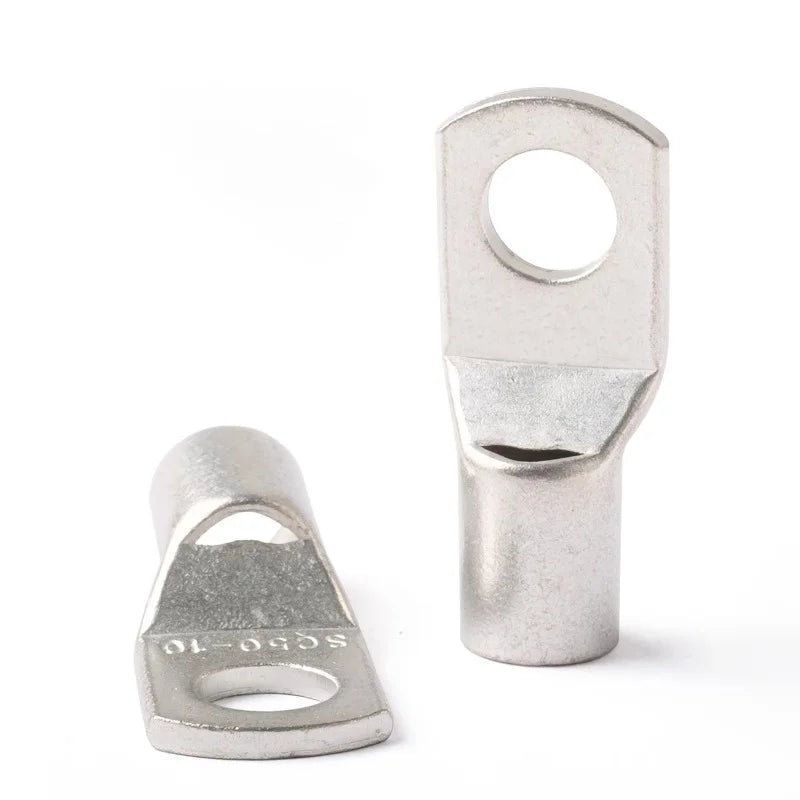100pcs SC Type Wire Nose Terminal SC6 SC8 SC10 SC16 SC25 Bare Copper Battery Block Cable Lugs Hole 6mm 8mm 10mm Crimp Connector Tuck's Performance
