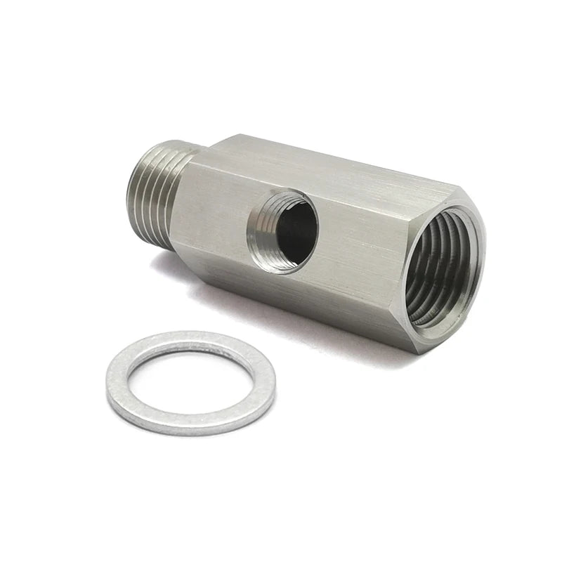 Stainless Steel 1/8NPT Oil Pressure Sensor Tee Adapter M16x1.5 Turbo Feed Line Gauge Fitting Connector for LS Engine Swap Tuck's Performance