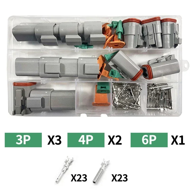 Deutsch DT Connector Kit - Waterproof, 2 to 12 Pin, Boxed Tucks Performance