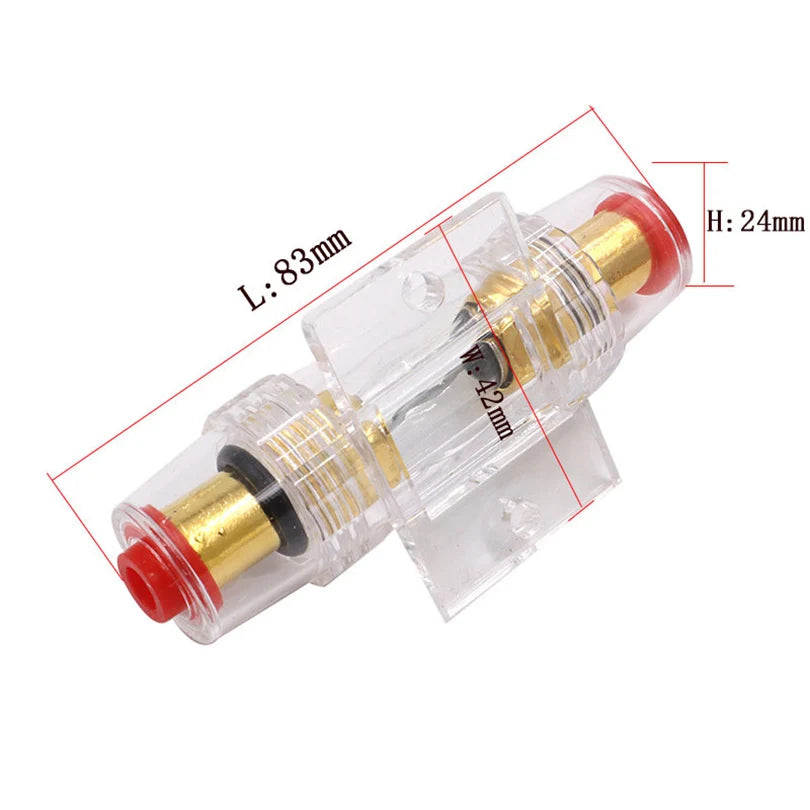 Universal 12V–48V AGU In-Line Fuse Holder – Zinc Alloy | 30A / 40A / 60A / 80A / 100A | 8–10AWG Car Audio Fuse Block Tuck's Performance
