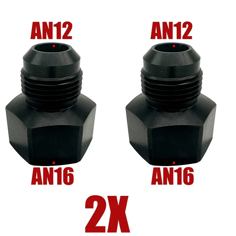 2XAluminum Reducer Expander Fitting Adapter Female To Male 3AN 4AN 6AN 8AN 10AN 12AN 16AN 20AN Oil Cooler Connector Hose Fitting Tuck's Performance