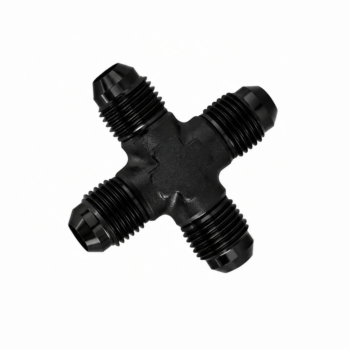 AN3/AN4/AN6/AN8/AN10/AN12/AN16 Aluminum Four-Way Cross Torch Adapter Fuel Line Hose AN Connector Red, Blue, Black Tuck's Performance