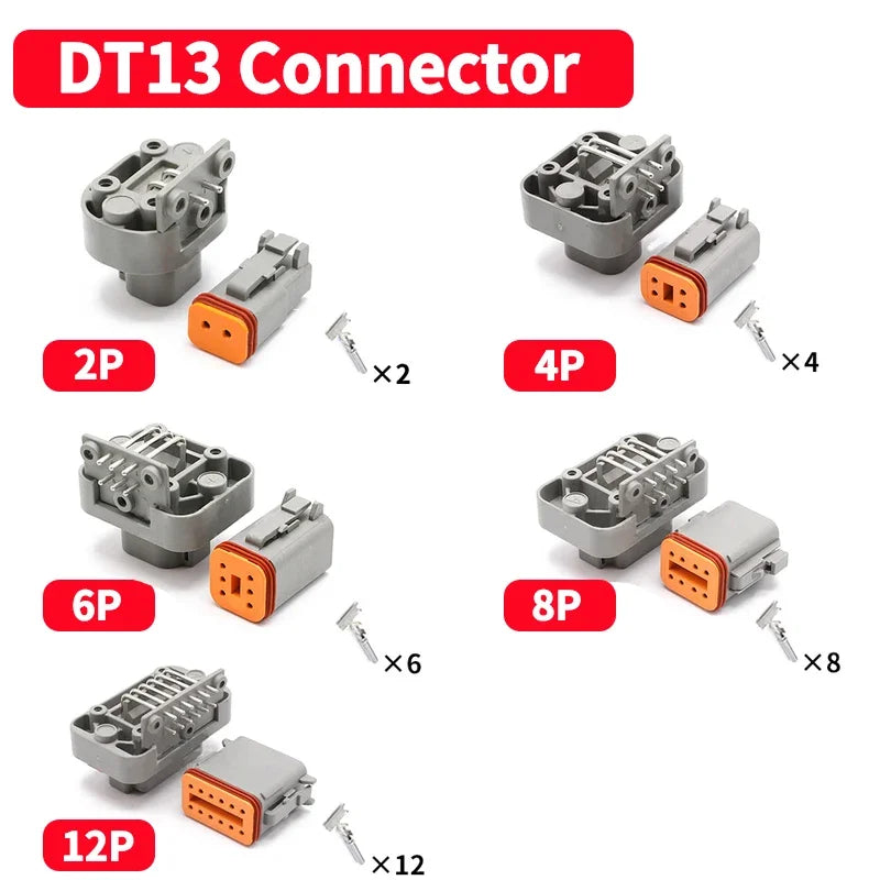 10/50/100 Sets Deutsch DTM/DT/DTP/DTF Automobile Connector Plug&Socket Male&Female Terminal DTM04-2/3/4/6/8/12 DTM06-2/3/4/6/8S Tuck's Performance
