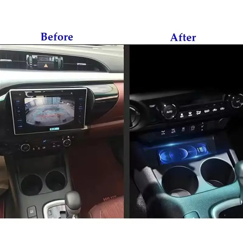Wireless Charger Console Kit for Toyota Hilux N80 (2016–2020) – Fast Qi Charging Tuck's Performance