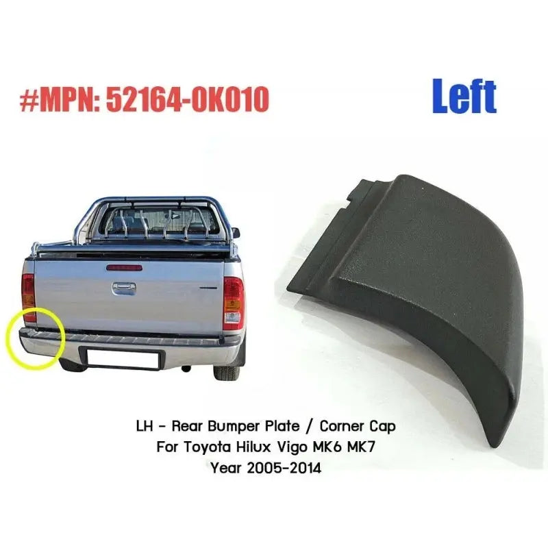 1 Pair Rear Bumper End Plate Corner Cap Trim  Hilux  2004-2015 Tuck's Performance