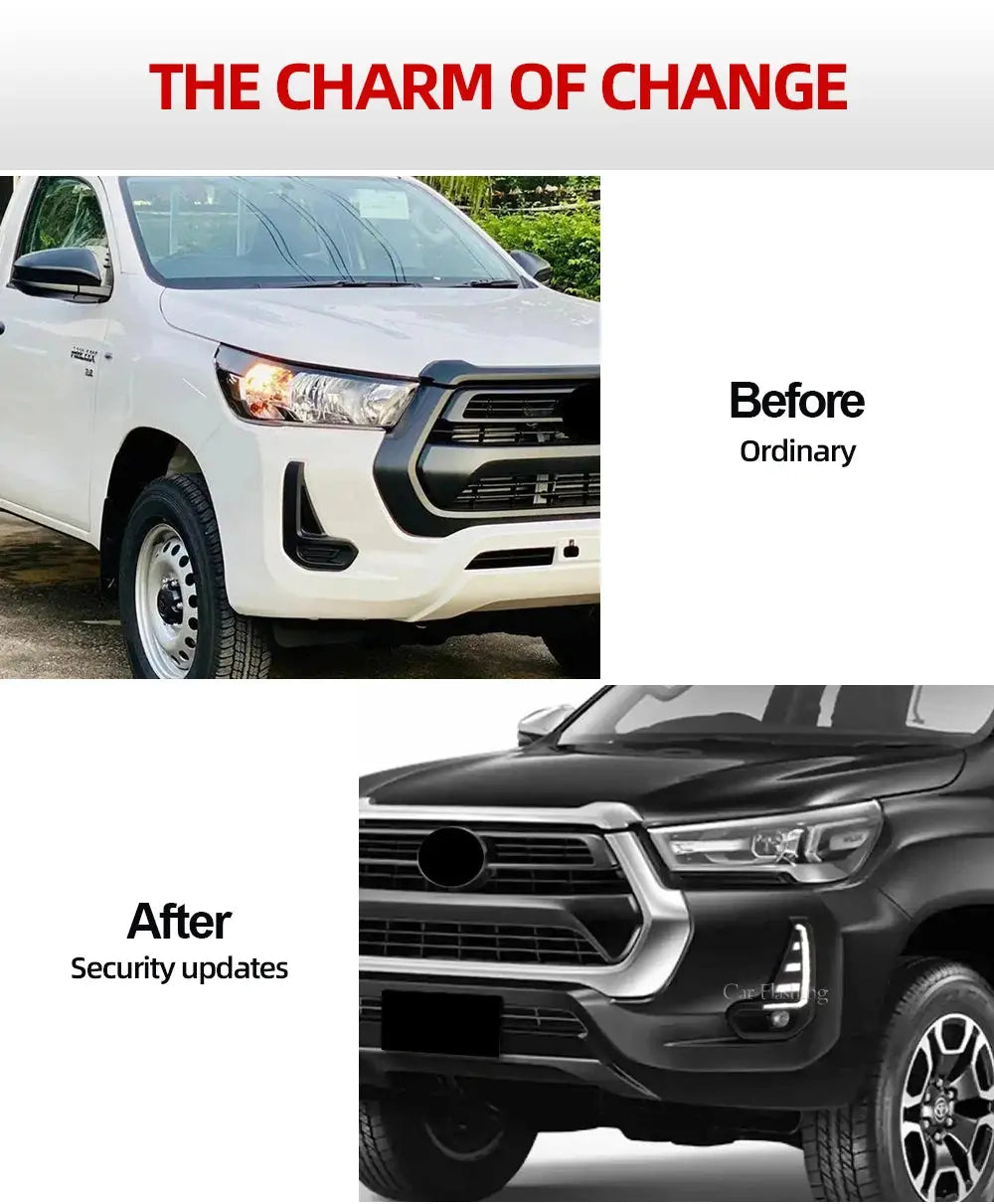 1 Set For Toyota Hilux  2020+LED Daytime Running Light with Turn Yellow Signal DRL Day Light Fog lamp Tuck's Performance