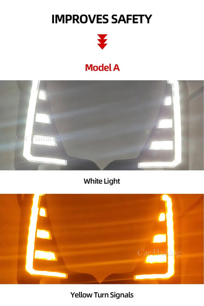 1 Set For Toyota Hilux  2020+LED Daytime Running Light with Turn Yellow Signal DRL Day Light Fog lamp Tuck's Performance