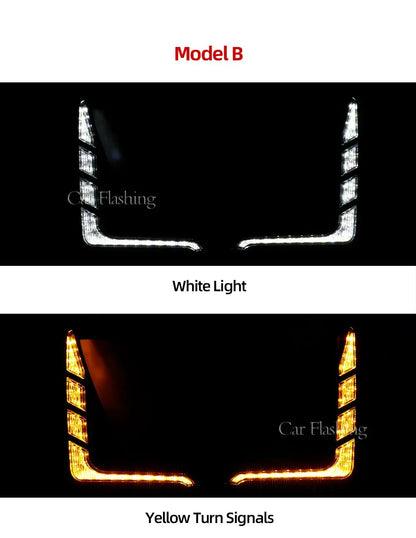 1 Set For Toyota Hilux  2020+LED Daytime Running Light with Turn Yellow Signal DRL Day Light Fog lamp Tuck's Performance