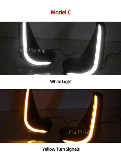 1 Set For Toyota Hilux  2020+LED Daytime Running Light with Turn Yellow Signal DRL Day Light Fog lamp Tuck's Performance