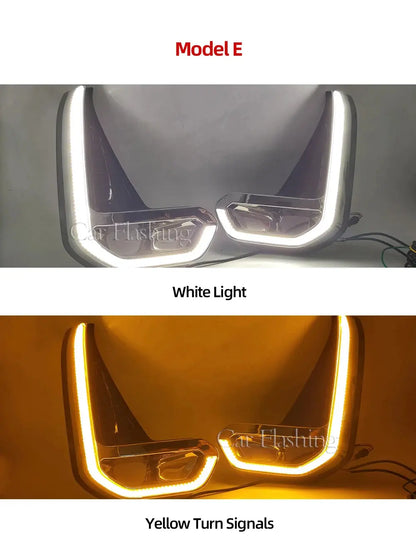 1 Set For Toyota Hilux  2020+LED Daytime Running Light with Turn Yellow Signal DRL Day Light Fog lamp Tuck's Performance