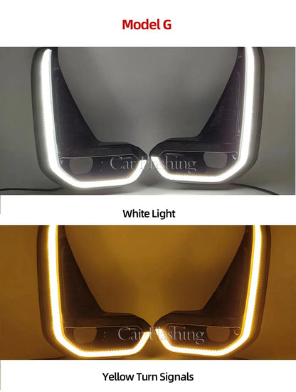 1 Set For Toyota Hilux  2020+LED Daytime Running Light with Turn Yellow Signal DRL Day Light Fog lamp Tuck's Performance