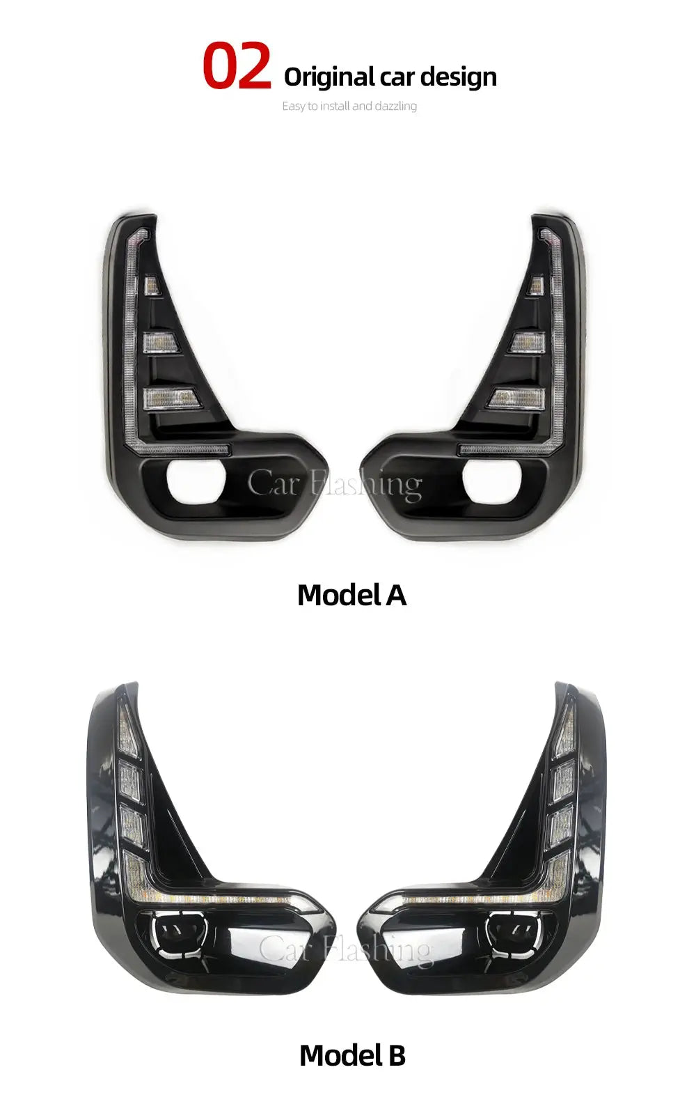 1 Set For Toyota Hilux  2020+LED Daytime Running Light with Turn Yellow Signal DRL Day Light Fog lamp Tuck's Performance