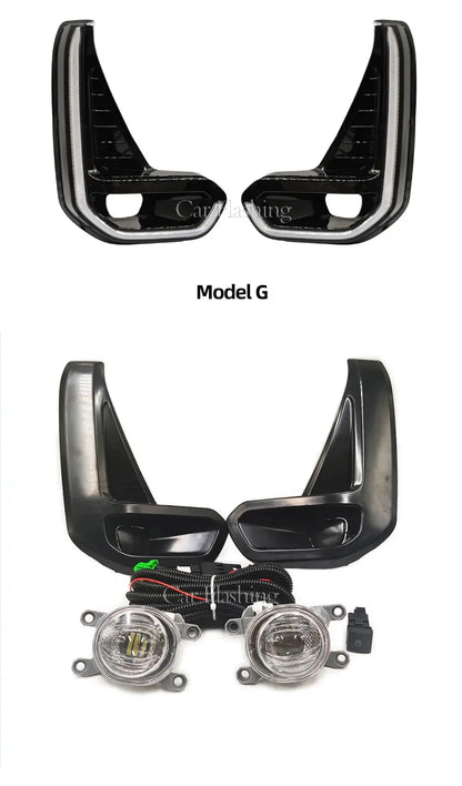 1 Set For Toyota Hilux  2020+LED Daytime Running Light with Turn Yellow Signal DRL Day Light Fog lamp Tuck's Performance