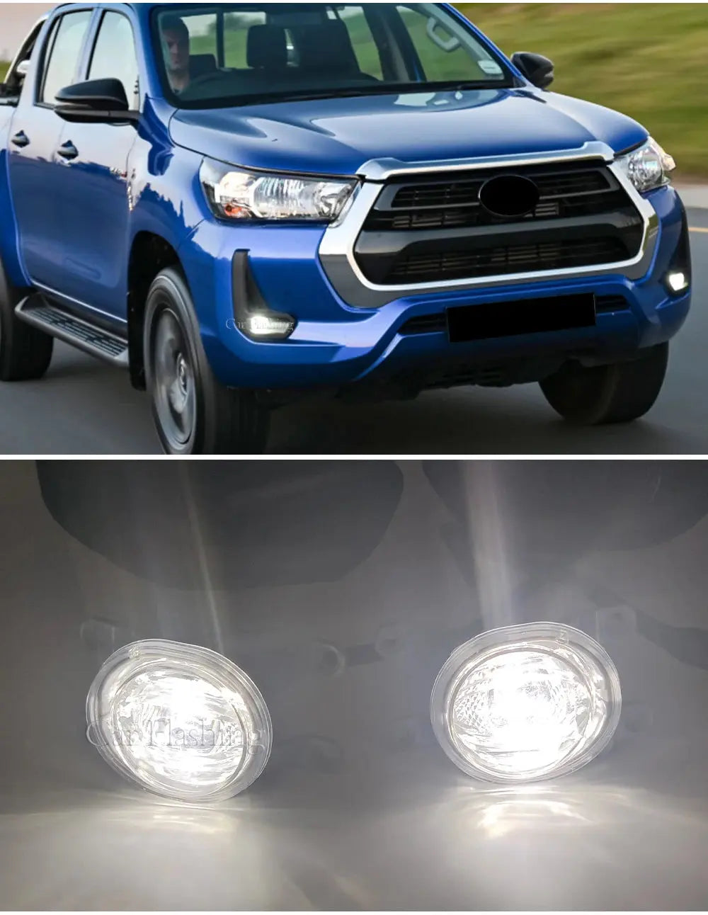 1 Set For Toyota Hilux  2020+LED Daytime Running Light with Turn Yellow Signal DRL Day Light Fog lamp Tuck's Performance