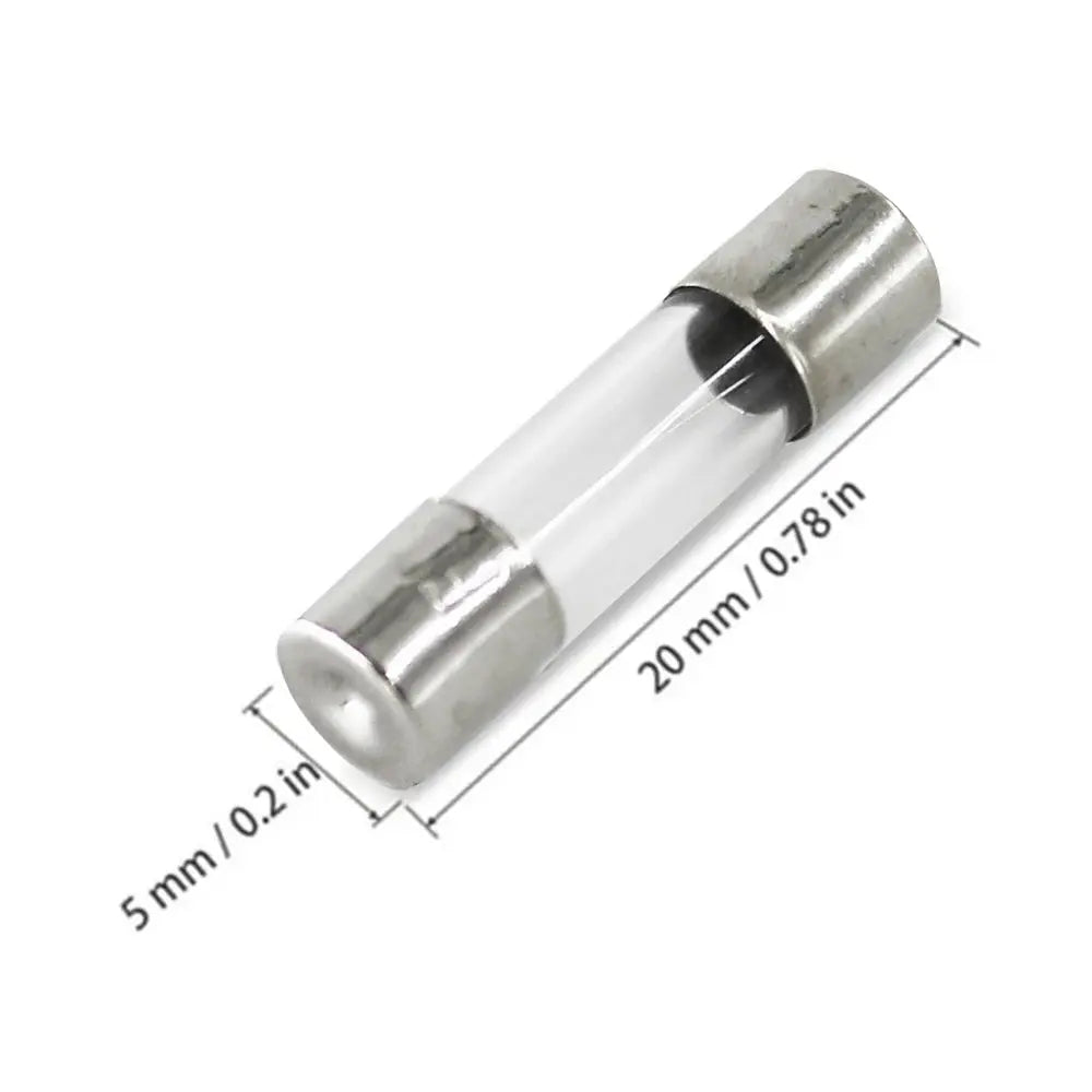 100-Piece 5x20mm Quick Blow Glass Fuse Kit – Fast-Blow 0.2A to 20A Assorted Replacement Fuses Tuck's Performance