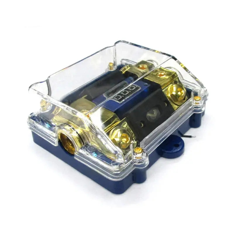 100A Car Audio Fuse Holder with LED Voltage Display – 1 In 2 Out (0GA/2GA) Heavy-Duty Fuse Tube for Amplifiers & Power Distribution Tuck's Performance