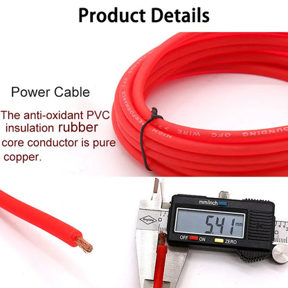 Power cable, earth lead and RCA supplied in the amp wiring kit