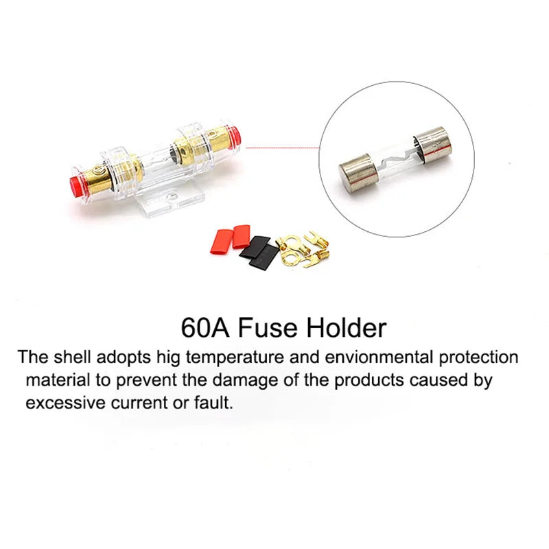Ring terminals and connectors in the amp wiring kit