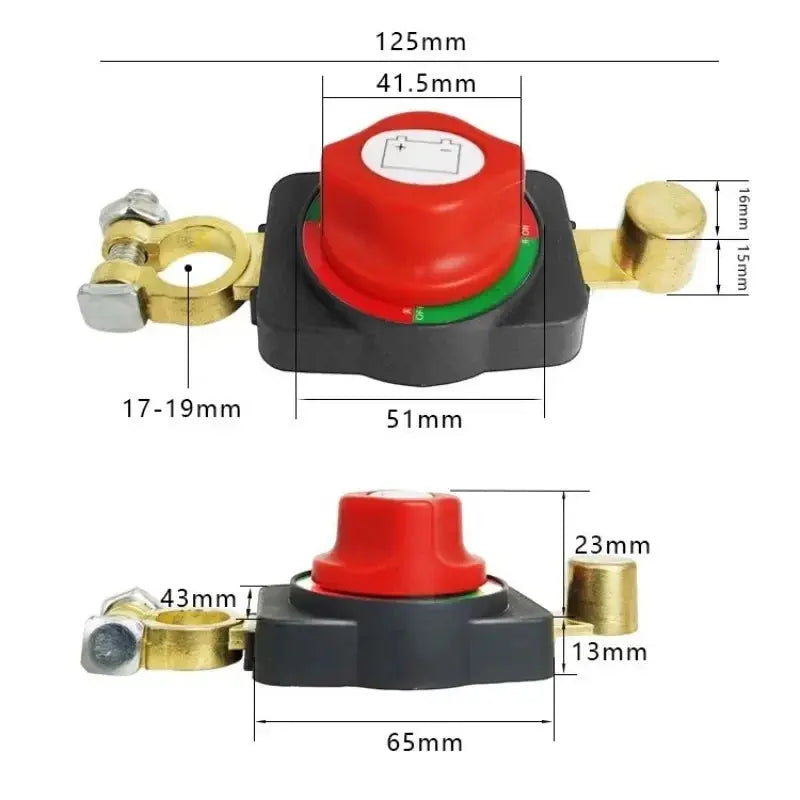 12V Battery Disconnect Switch Master Isolator Kill Switch for Car RV Boat Tuck's Performance