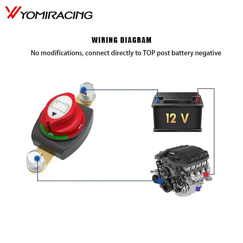 12V Battery Disconnect Switch Master Isolator Kill Switch for Car RV Boat Tuck's Performance