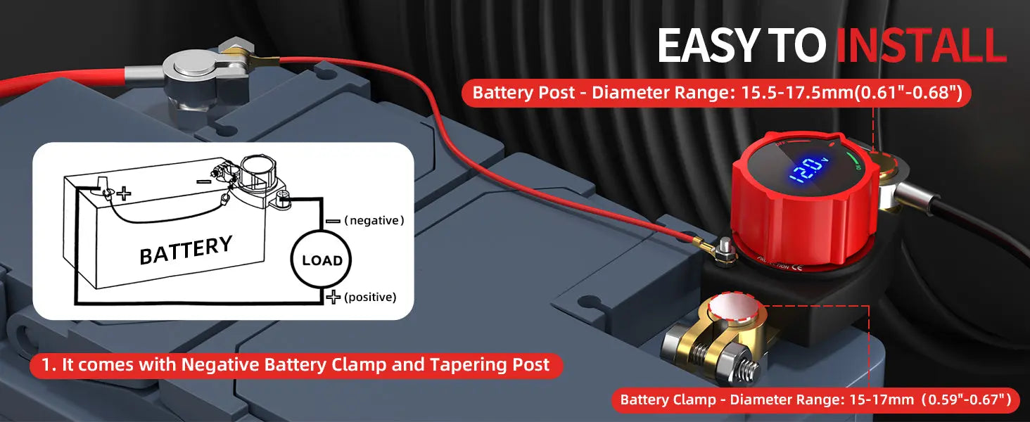 12V / 24V Battery Disconnect Switch Master Isolator Kill Switch for Car RV Boat - Tuck's Performance