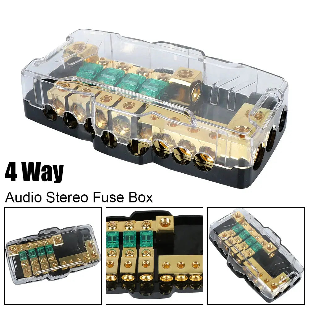 12V / 24V Heavy-Duty Fuse Distribution Block – 2-In / 4-Out with LED Fault Indicator (30A / 60A Options) Tuck's Performance