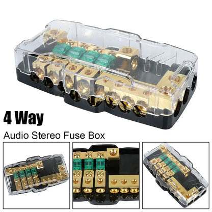 12V / 24V Heavy-Duty Fuse Distribution Block – 2-In / 4-Out with LED Fault Indicator (30A / 60A Options) Tuck's Performance
