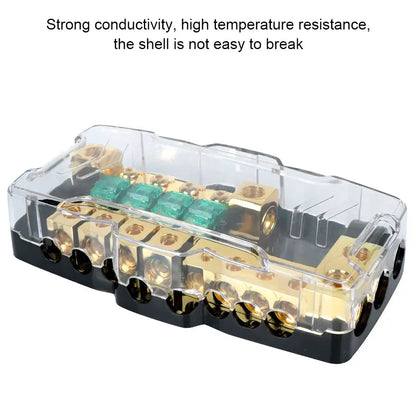 12V / 24V Heavy-Duty Fuse Distribution Block – 2-In / 4-Out with LED Fault Indicator (30A / 60A Options) Tuck's Performance